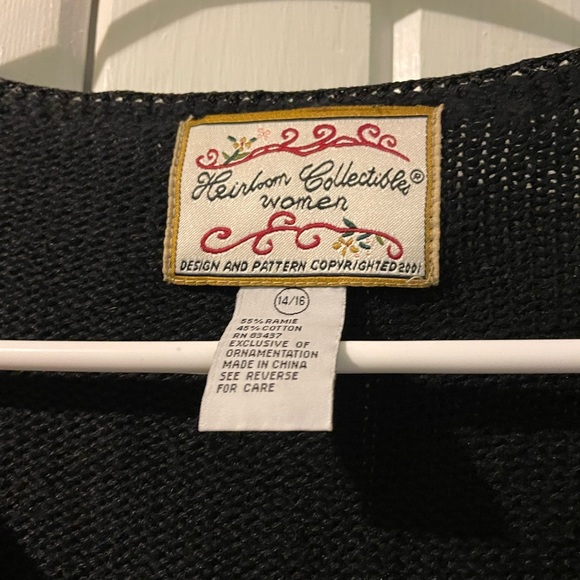 Black bling cardigan women’s 14/16 EUC - Picture 5 of 6